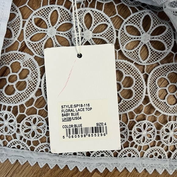 Self portrait floral lace draped top NWT - Picture 6 of 8